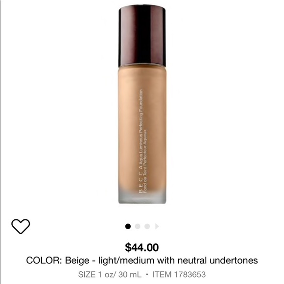 BECCA Other - New BECCA  foundation shade beige
